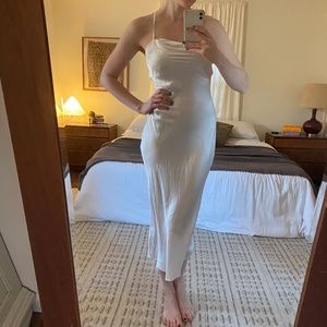 Stone Cold Fox White Silk Temptation Gown / Slip